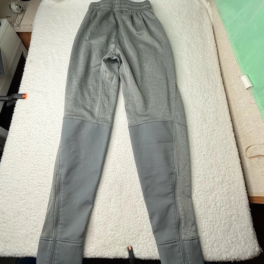 Nike Unisex Kids Grey Fleeced Sweatpants S Casual Loungewear Comfort‎ Activewear